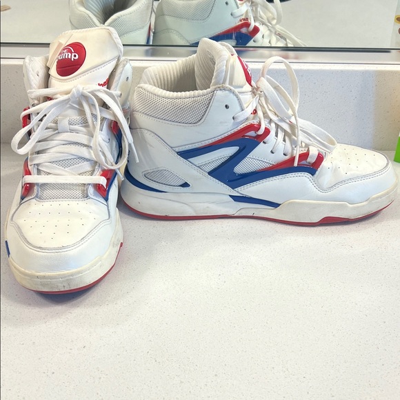 Reebok Other - Reebok White and Blue High-Top Sneakers